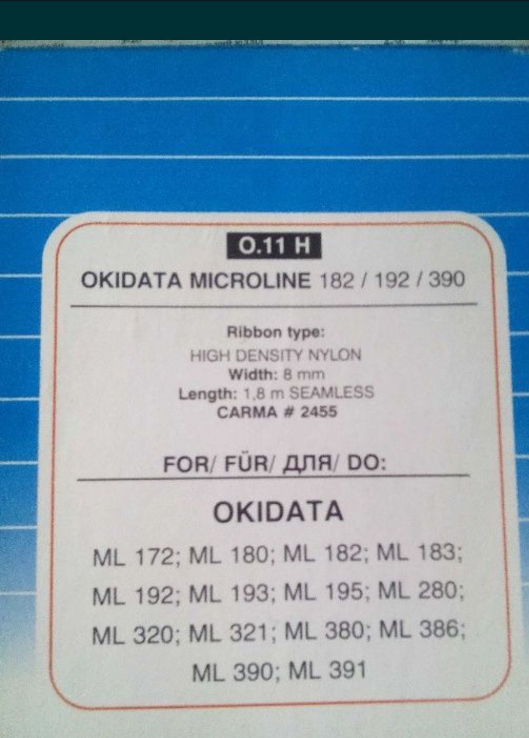 Картридж для okidata microline