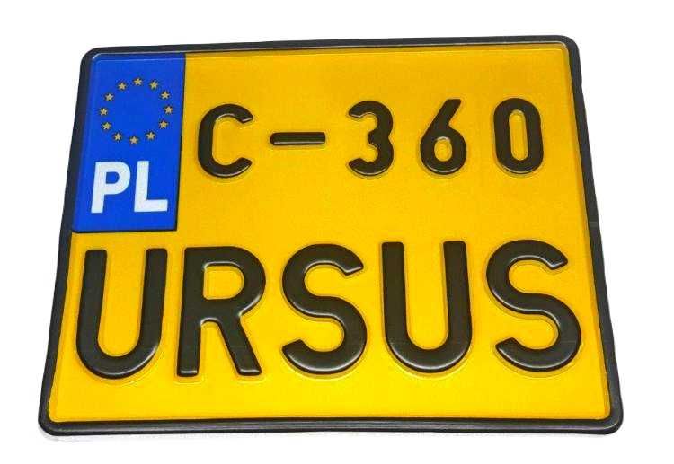 URSUS C-360 C360 ciągnik tablica zlotowa kolekcjonerska rejestracyjna