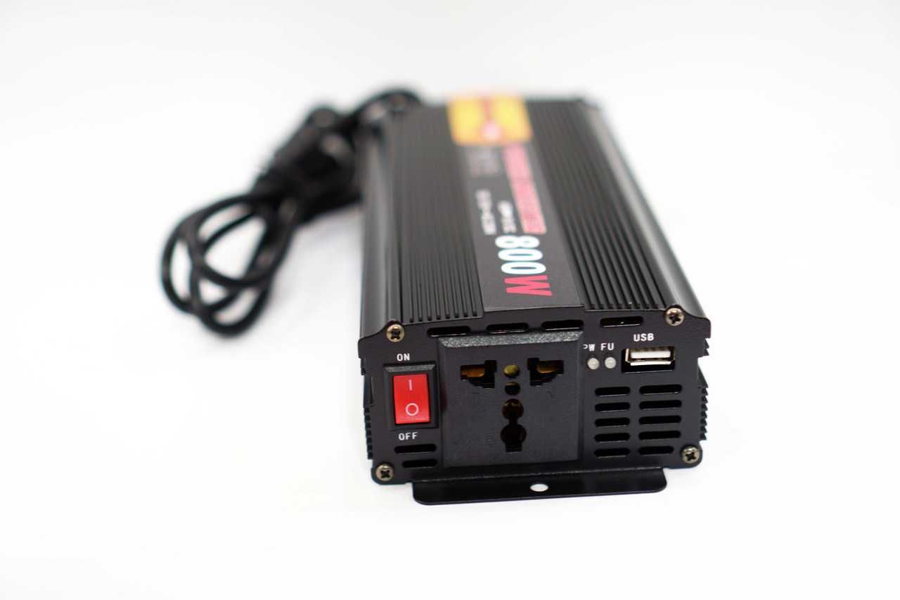 Инвертор PowerOne 800W с Зарядкой 12V220V Преобразователь