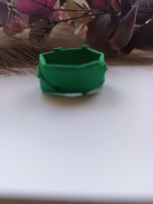 Pierścionek origami, żabka