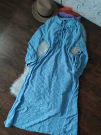 Maxi sukienka Baby blue Pastela Boho wiązanie
Rozmiar L