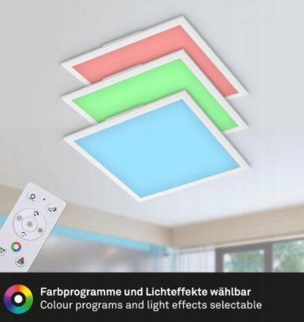 Brilo plafon LED lampa sufitowa LED 24w RGB sterowana pilotem