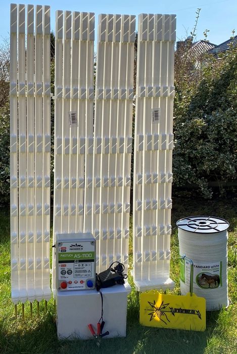 Kompletny zestaw ogrodzenie elektryczne na bydło konie pastuch