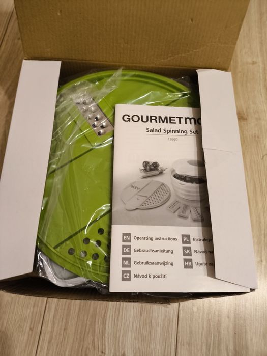 NOWY GOURMETmaxx Zestaw sałatkowy 3w1, 9 elementów na gwarancji
