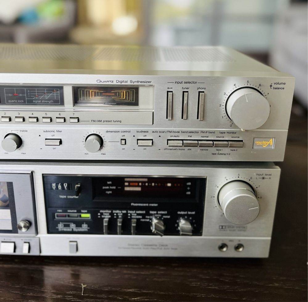 Amplituner i magnetofon Technics super stan