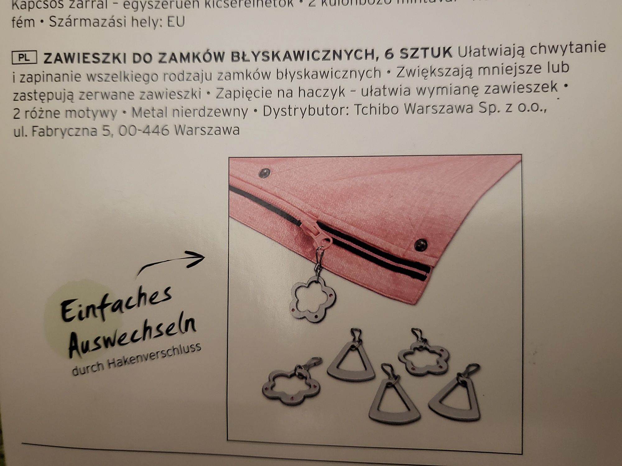 Zawieszki do zamków błyskawicznych. Nowe
