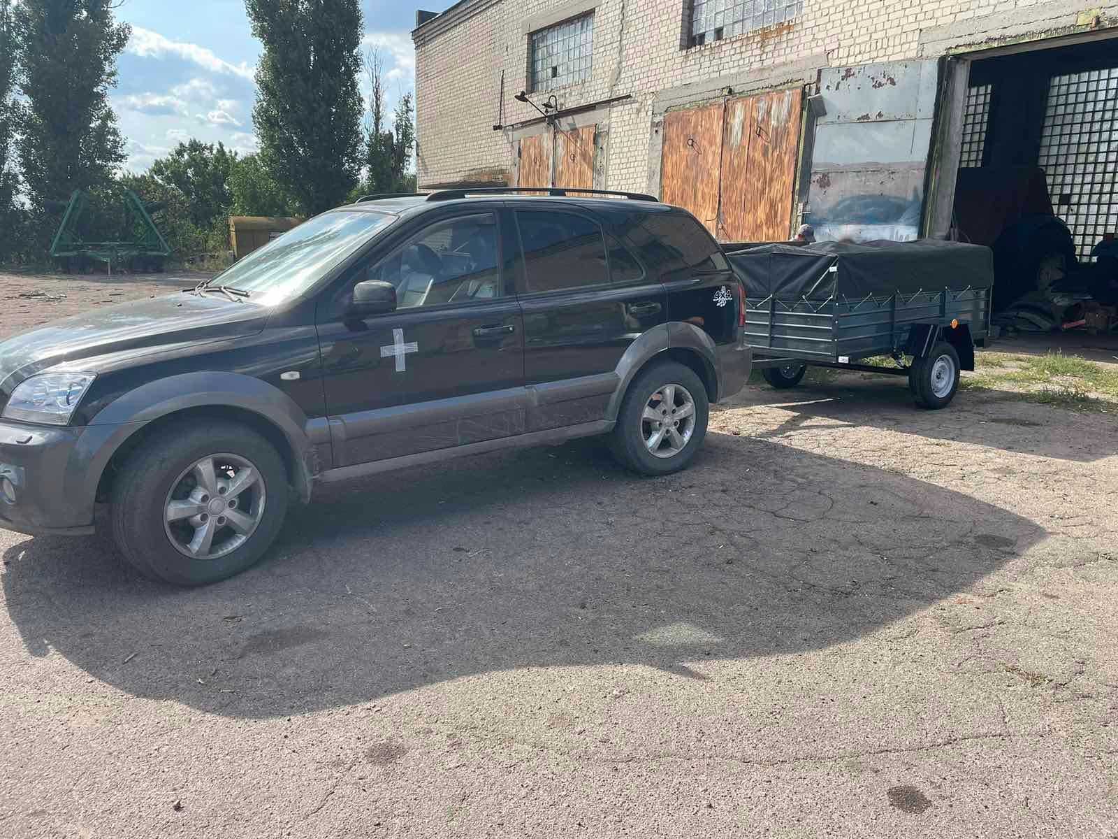 Прицеп двухметровый на одну тону проверенный Войной Новый !