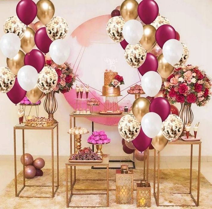 Girlanda balonowa balony 103 el na wesele ślub chrzest komunię ściankę