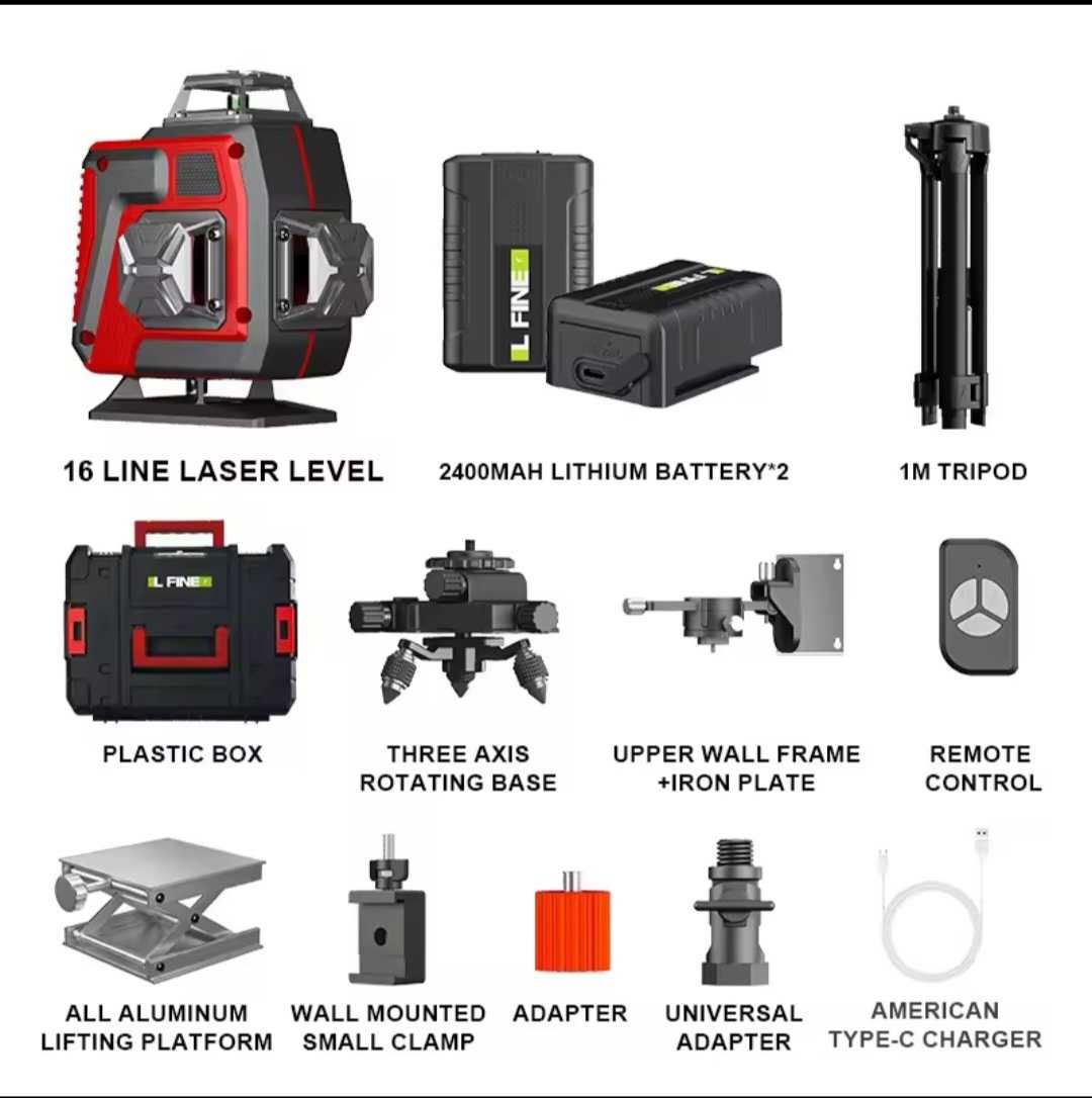 Nível laser 16 linhas