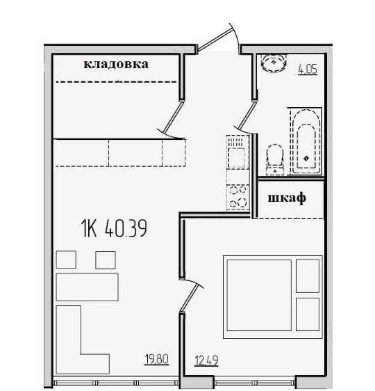 Продам 1-Кімнатну Квартиру Новий Дім Таїрове.