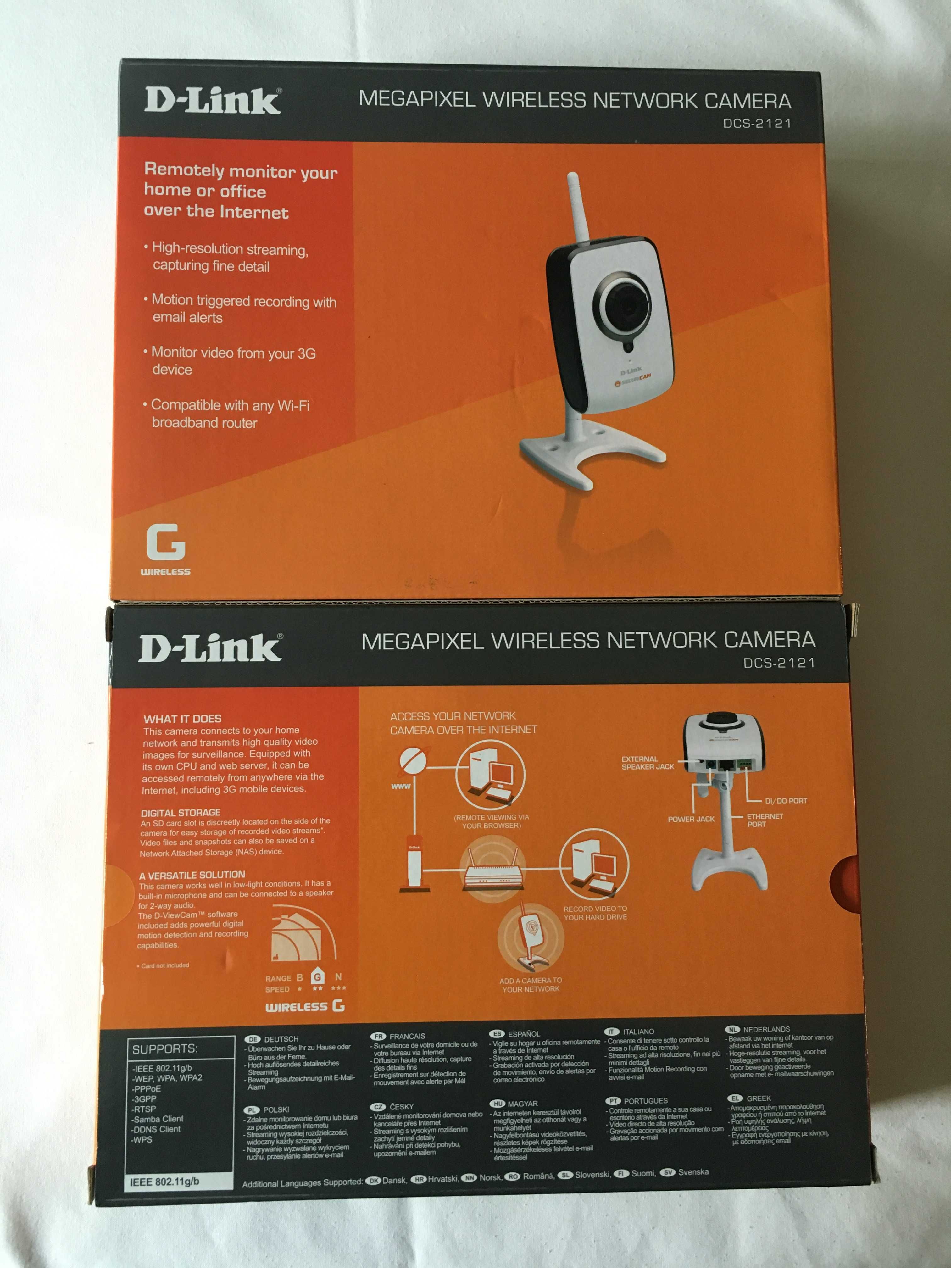 Câmaras de vigilância D-Link DCS-2121 com todos os acessórios