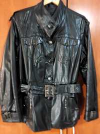 Куртка кожаная премиум класса, 48 размер (L)