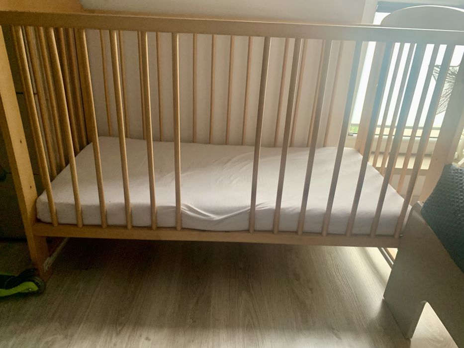 Łóżeczko drewniane 120x60