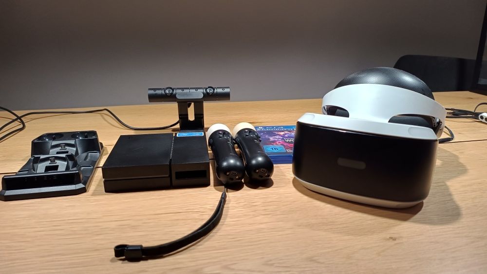 Playstation VR + kontrolery PS Move + stacja dokująca na kontrolery