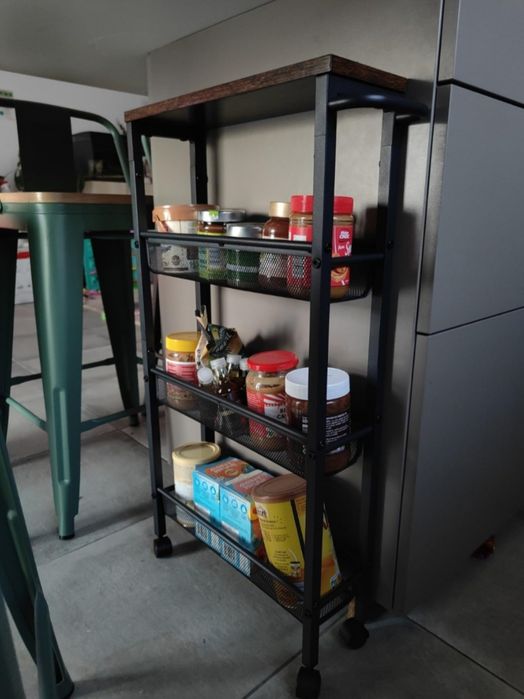 Mobilny Stojak Organizer Wózek Kuchenny na Kółkach do Kuchni Wnękowy