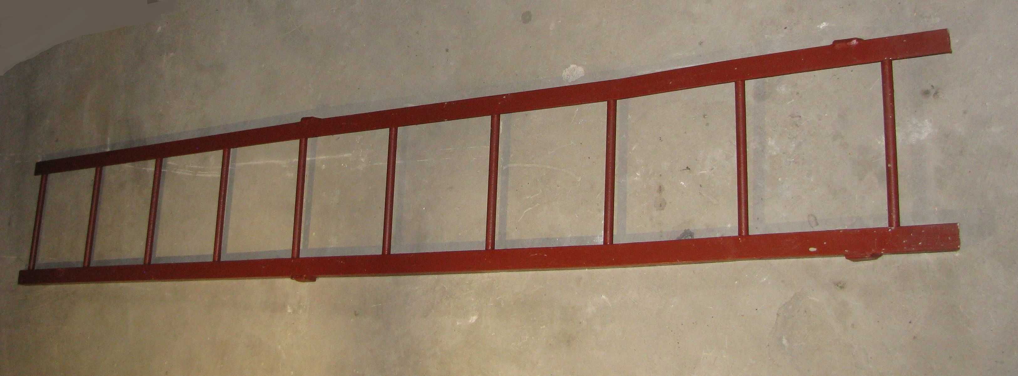 Drabina szybowa przystawna stalowa 10 szczebli 2,8 m 286cm przyścienna