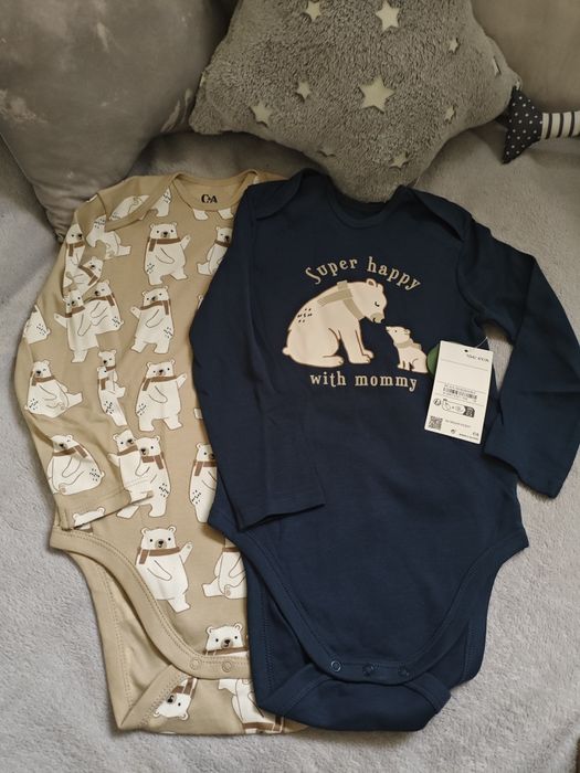 NOWE Body długi rękaw Misie C&A rozm. 104