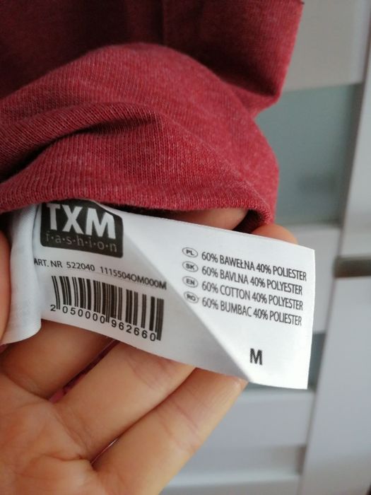 Bordowa ciążowa sukienka TXM sportowa M