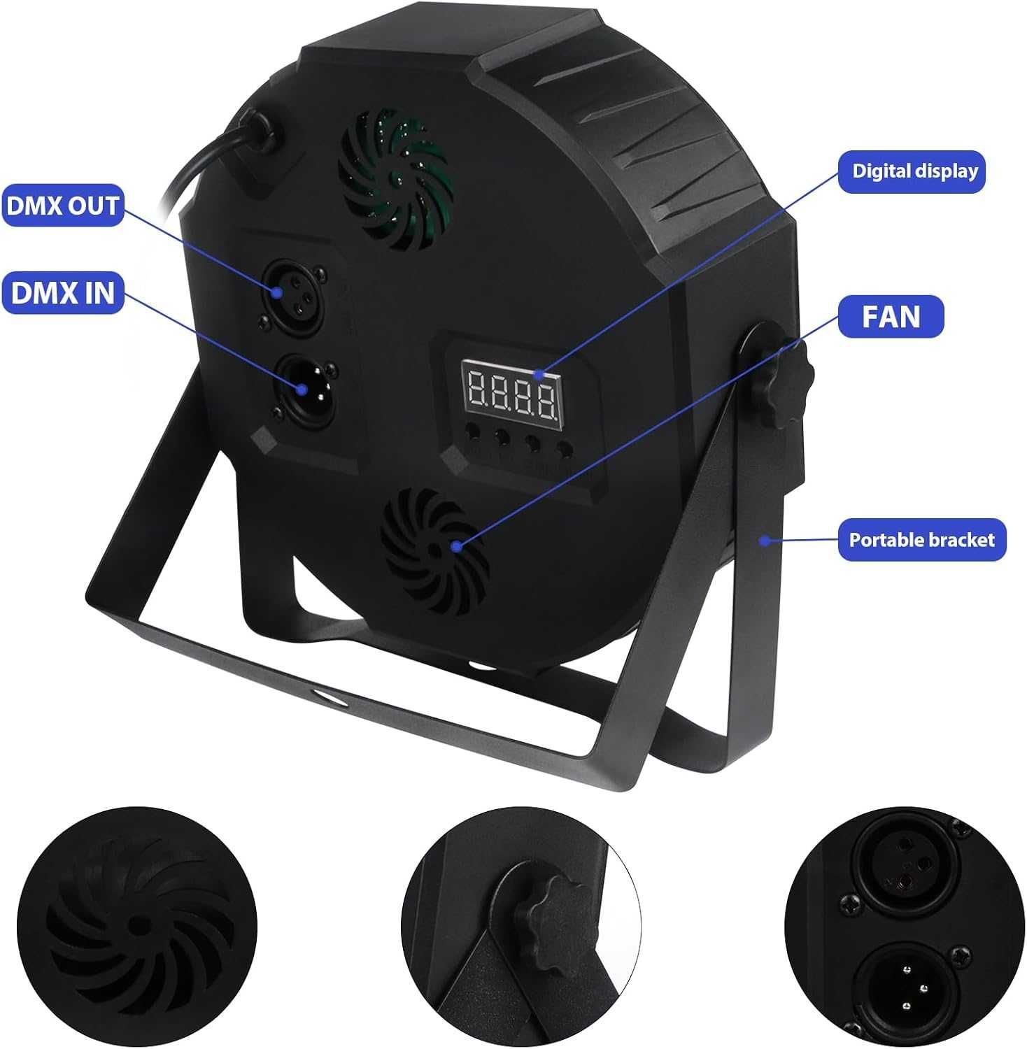 Nowe oświetlenie LED / lampa dyskotekowa / 4szt / RGB / DMX512 !9394!