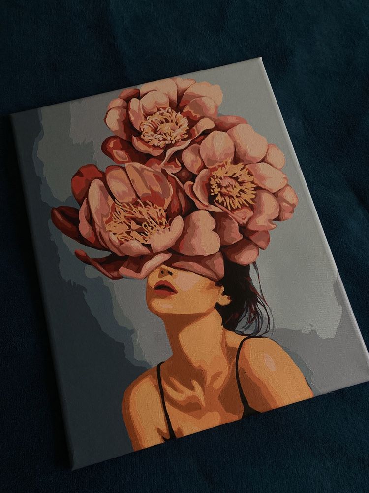 Картина «Жінка з квітами»