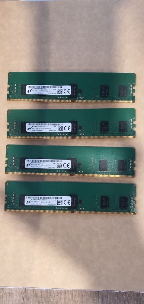 Pamięć serwer 32GB DDR4  4x8GB Micron mta9asf1g72pz-3g2e2ui