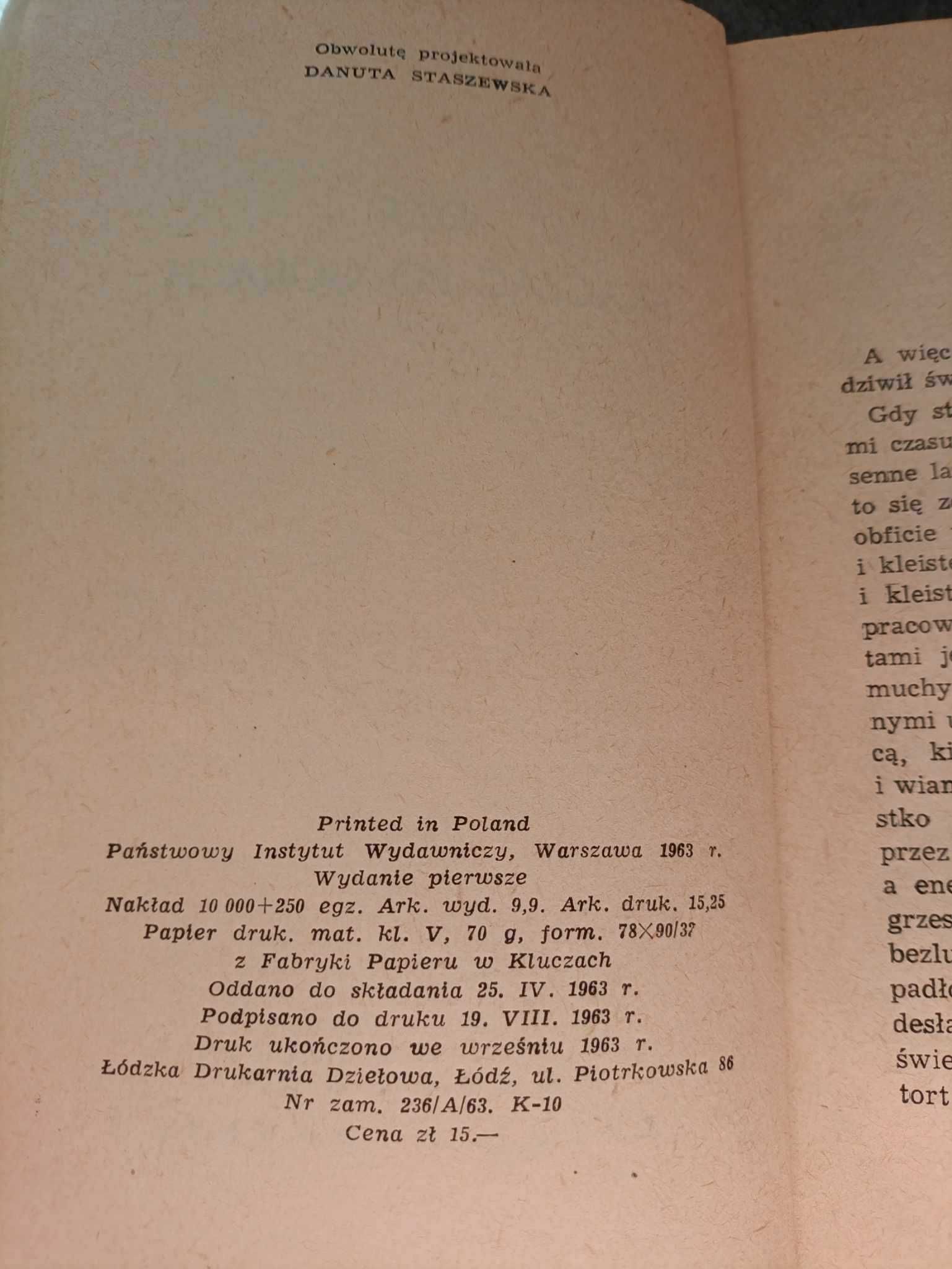 Idzie skacząc po górach - Jerzy Andrzejewski wydanie I z 1963 roku