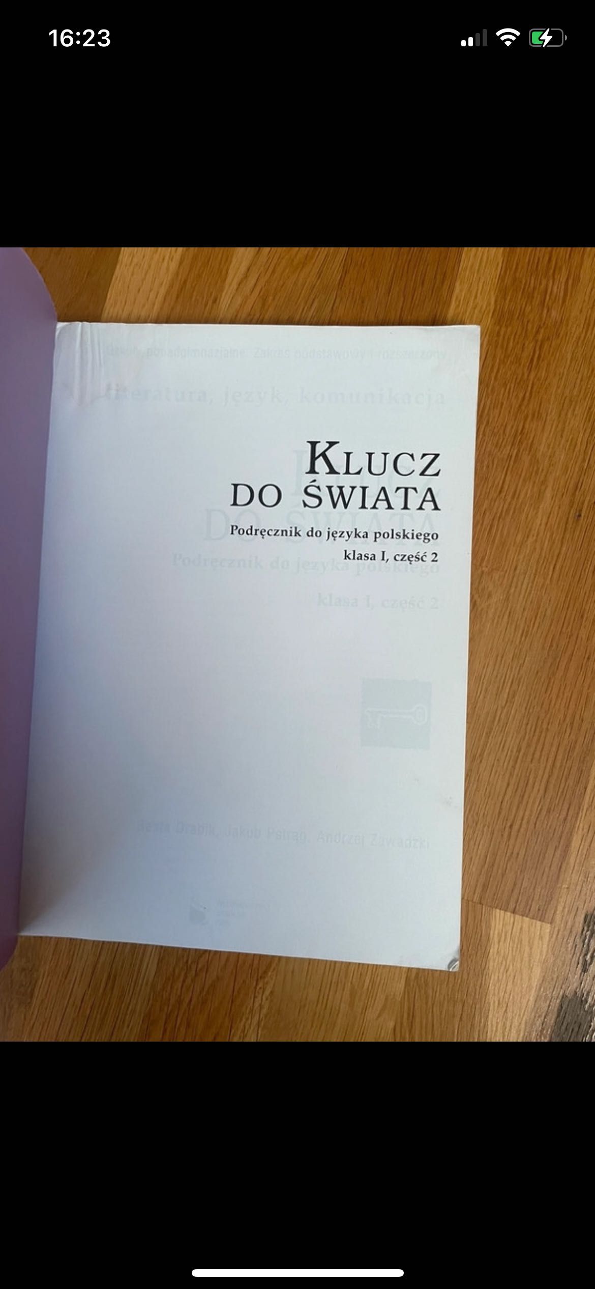 Klucz do świata podręcznik do języka polskiego kl. 1 cz. 2