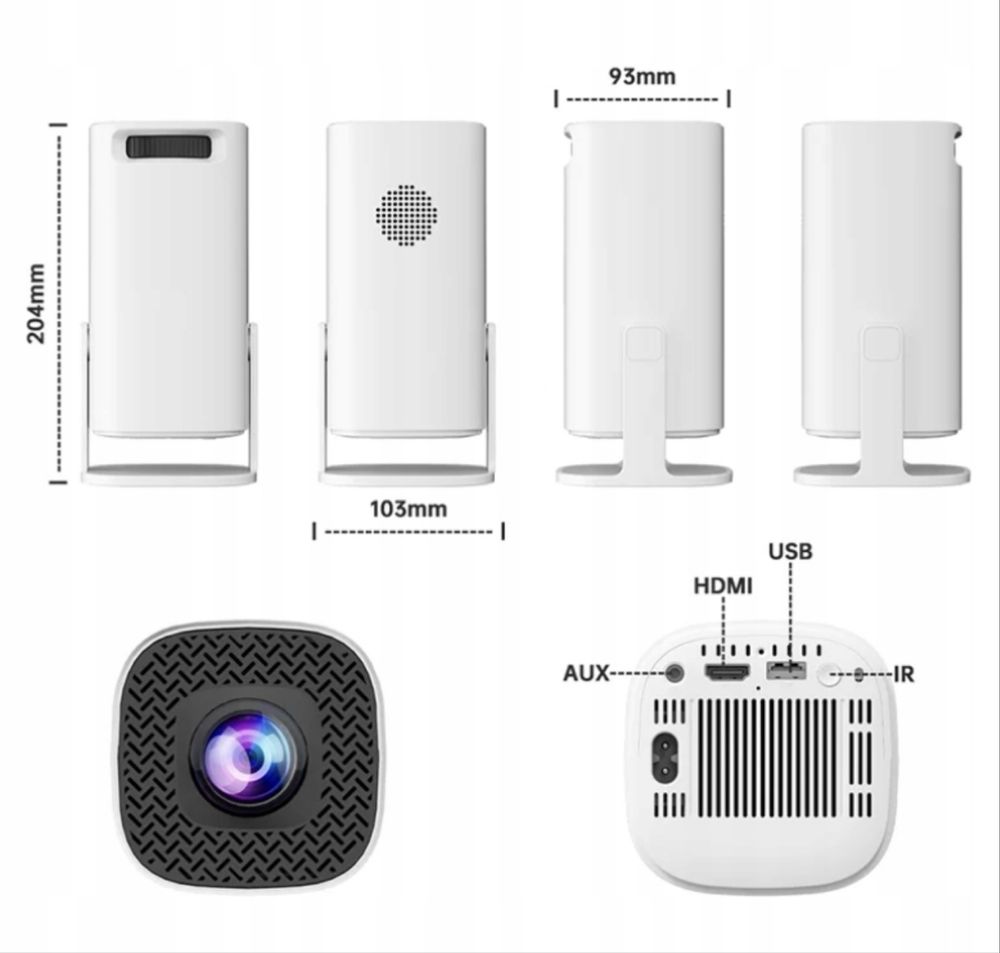 Projektor Polskie menu android 11 z Grami +2 pady 30000 gier