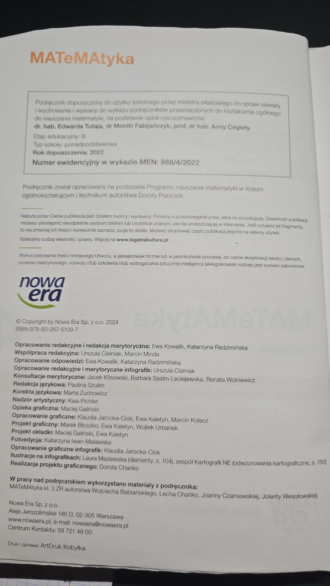 Podręcznik Matematyka 4 zakres podstawowy i rozszerzony