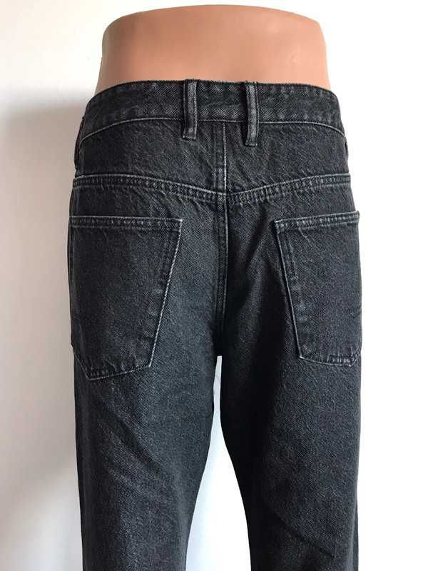 Nowe jeansy dzinsy meskie spodnie szary czarny handmade M