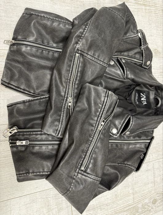 Косуха , шкірянка, кожанка zara укорочена