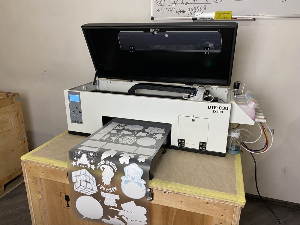 Промышленный DTF принтер одна головка XP600/TX800