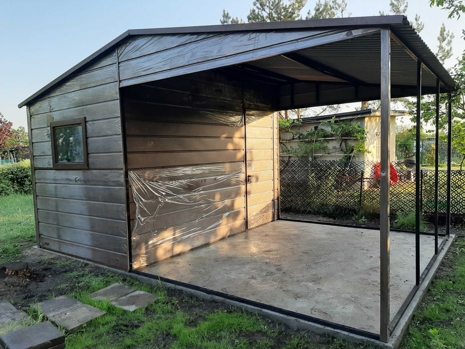 Domek Letniskowy Domek Na Narzędzie Hit z Wiatą profil o cynk