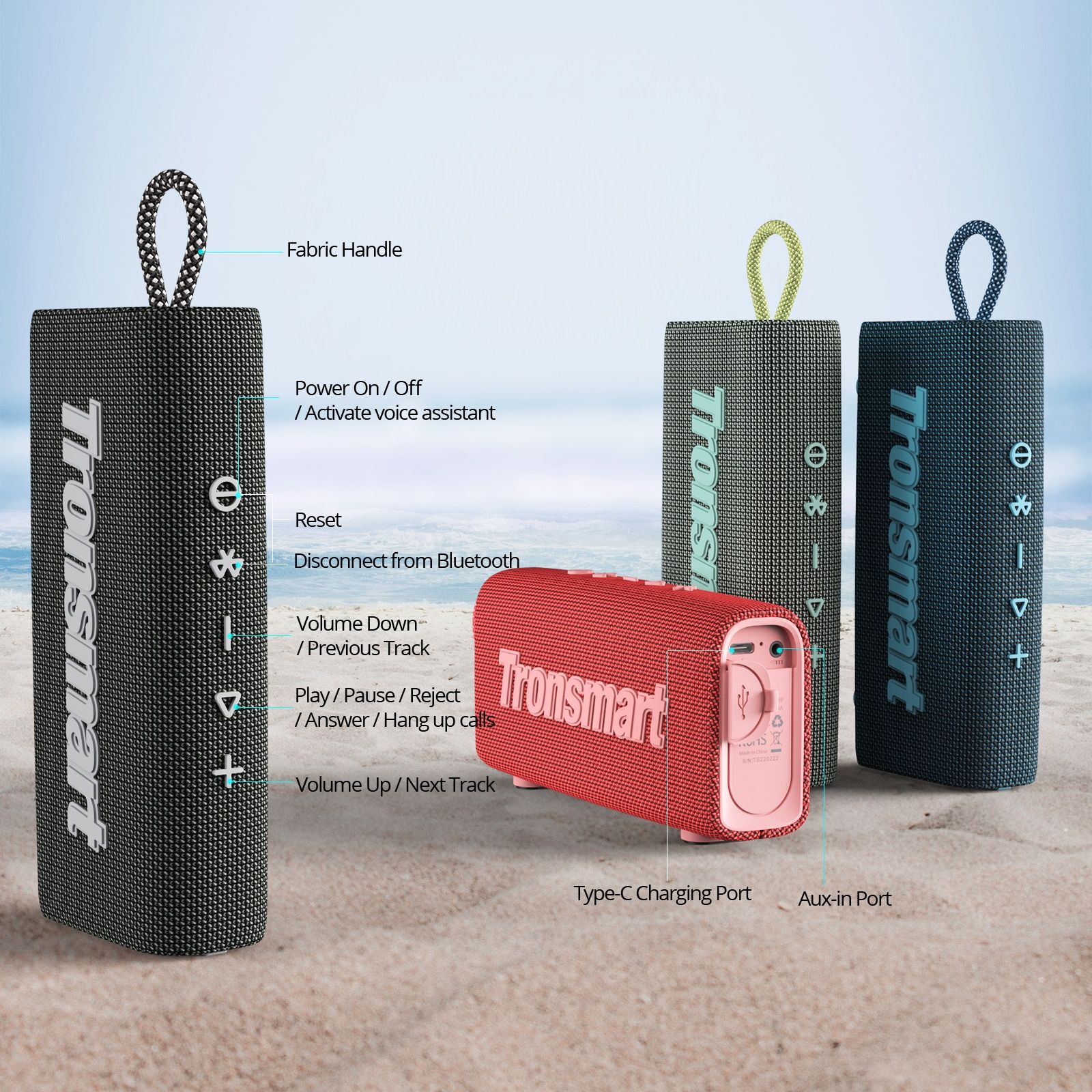 Портативна колонка, Bluetooth система Tronsmart Trip