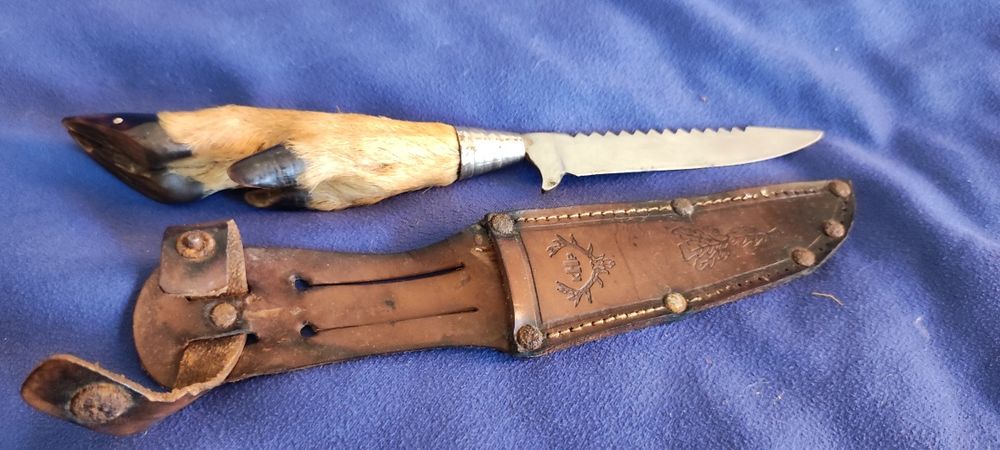 Stary nóż mysliwski nożyk finka Rostfrei