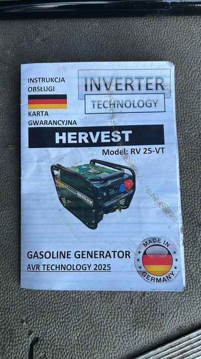 Agregat prądotwórczy Hervest RV25-VT