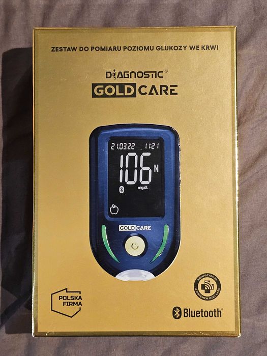 Glukometr Diagnostic Gold Care - pomiar poziomu glukozy we krwi