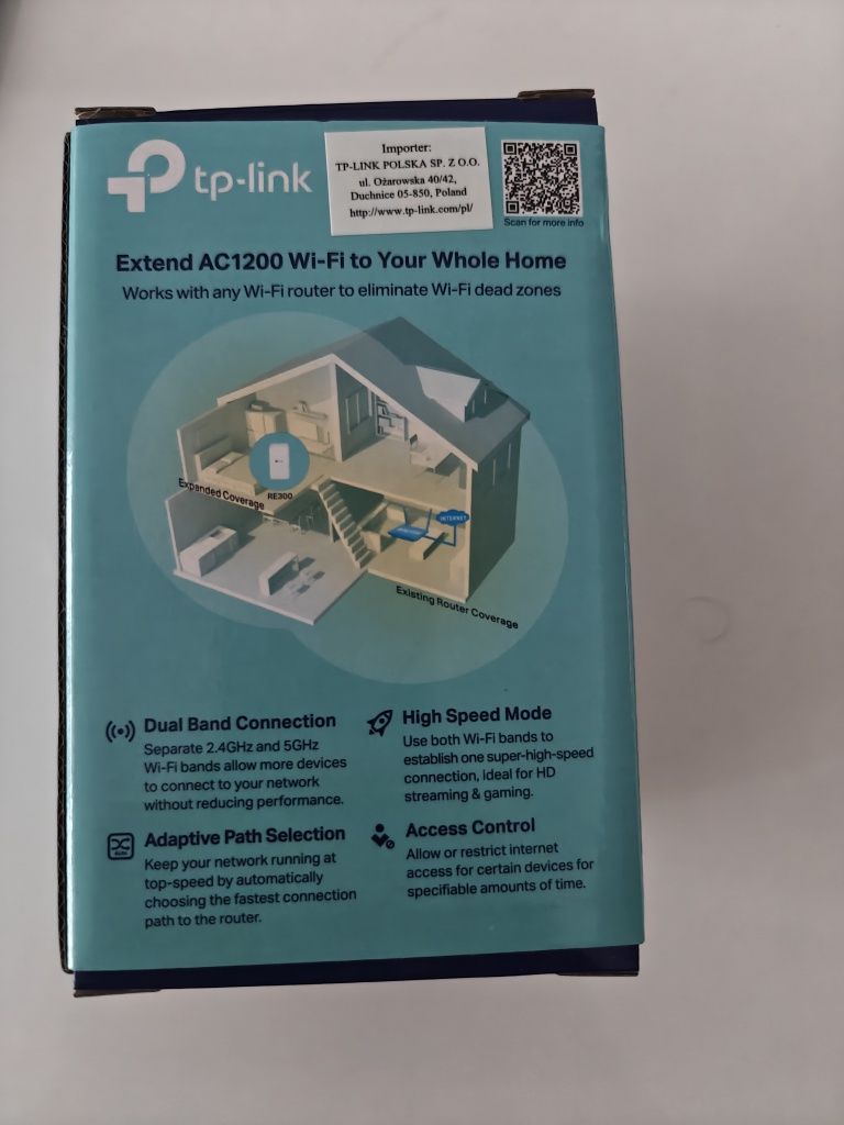 Wzmacniacz sygnału tp-link RE300 AC1200