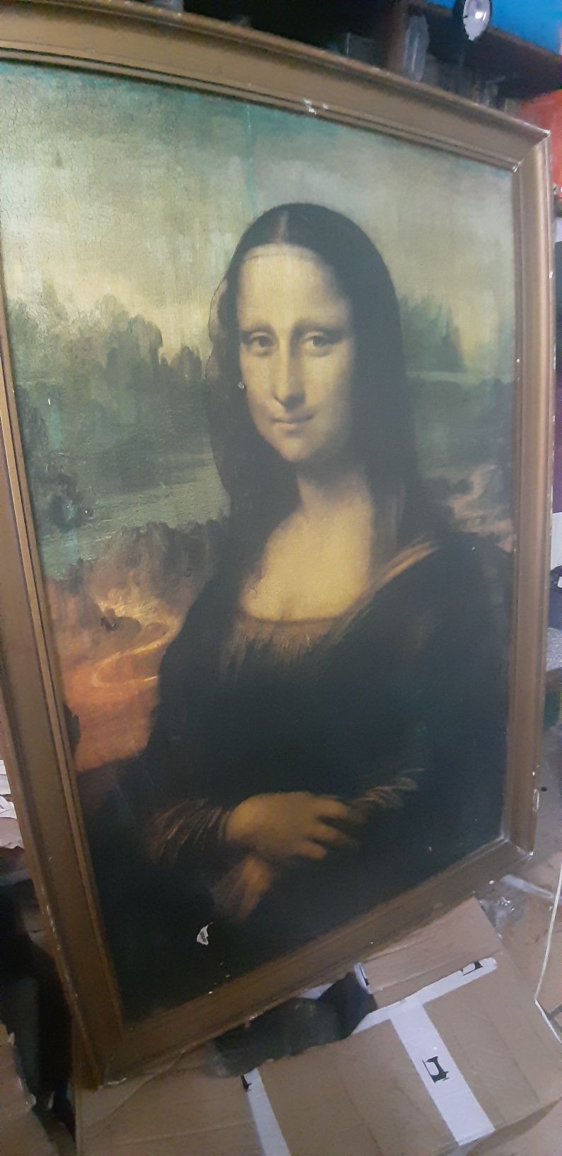 Quadro com pintura de MonaLisa