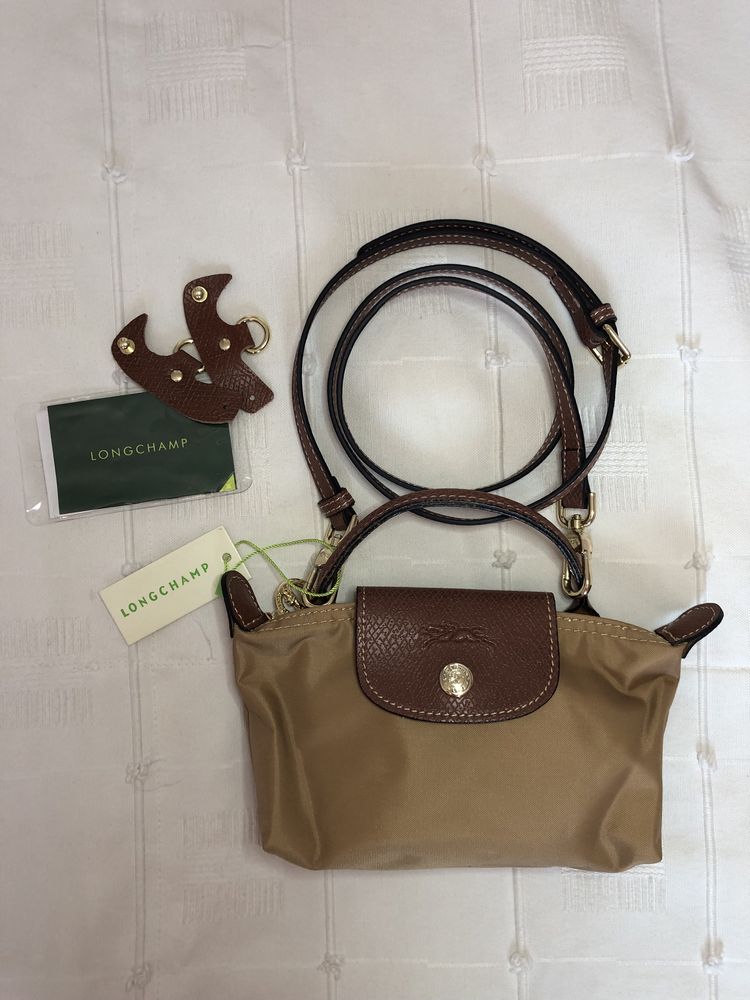 Mala longchamp le pliage camel/castanho XS