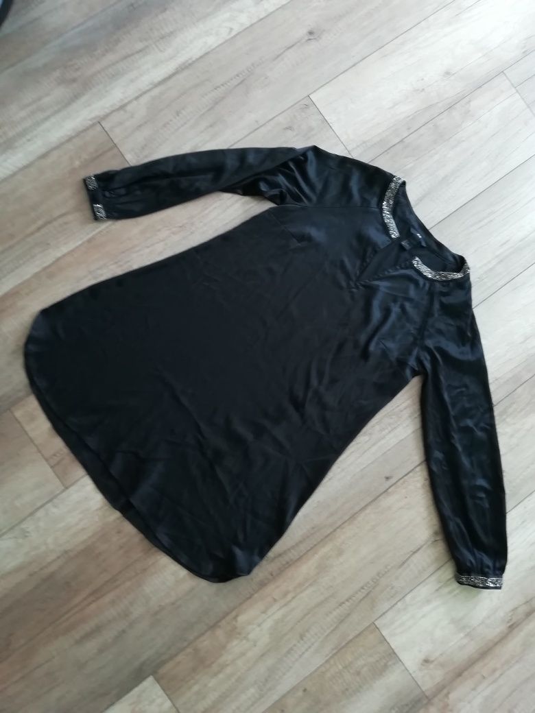 Sukienka tunika elegancka czarna H&M rozm 38 (M)