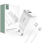 Ładowarka Tech-Protect C20W sieciowa USB-C PD 20W / USB-A QC 3.0 z kab