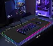PODKŁADKA GAMINGOWA pod mysz klawiaturę led rgb 80x30cm