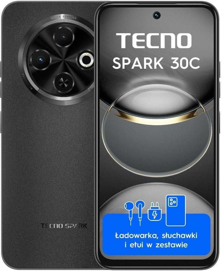 Smartfon Tecno Spark 30C 4/128GB Czarny