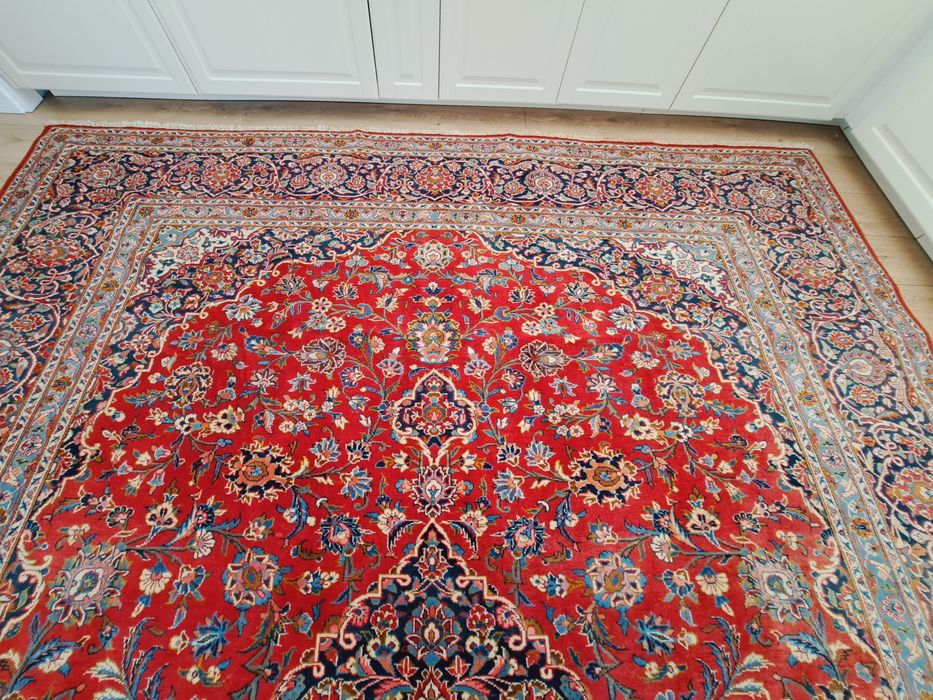 Piękny salonowy Irański wełniany dywan Meshed sygnowany 270x360cm nr 1