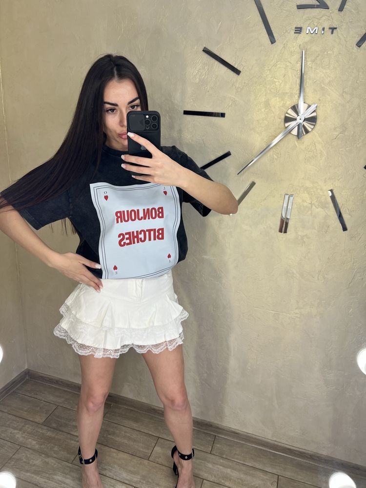 Спідниця шорти рюші мереживо