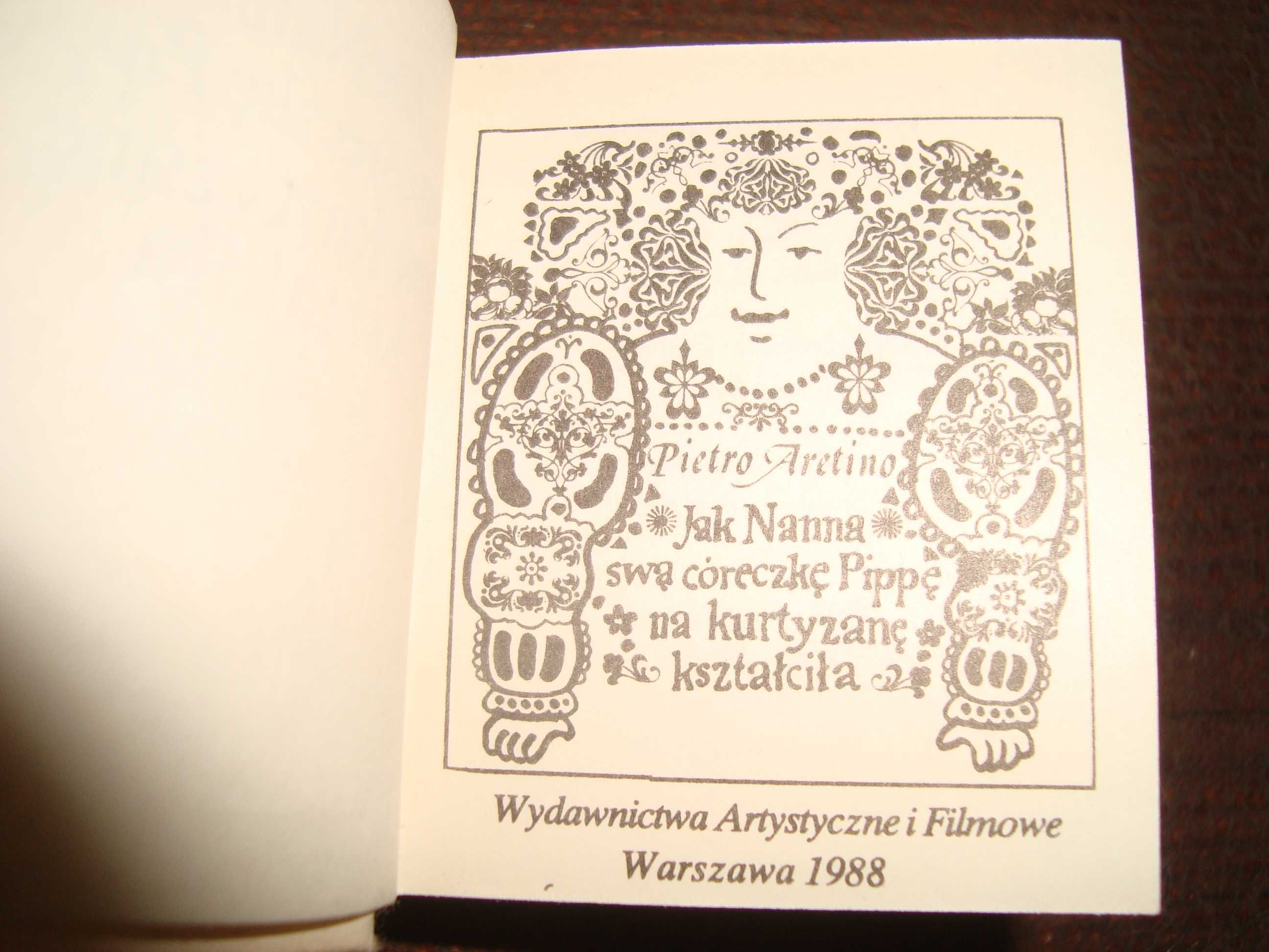 mini książka "Jak Nanna swą córeczkę Pippę na kurtyzanę- 1988 rok