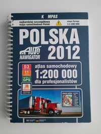 Mapa Polski atlas samochodowy drogowy  dla profesjonalistów 2012