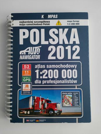 Mapa Polski atlas samochodowy dla profesjonalistów 2012