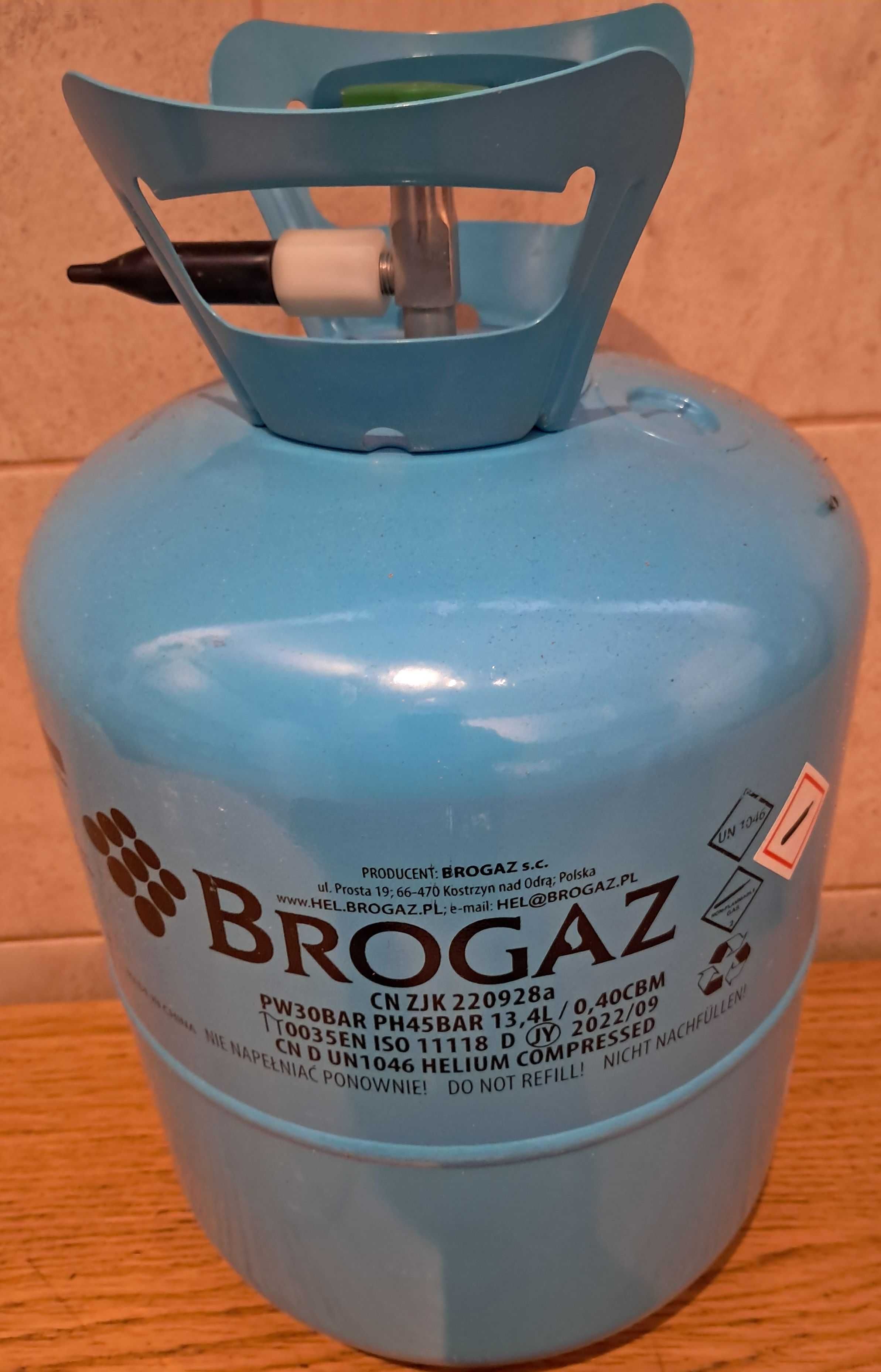Zbiornik metalowy 13,4L po helu (nie do powtórnego napełniania!) DIY